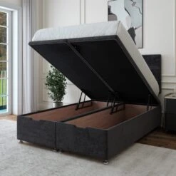 Plush Chenille End Of Bed Ottoman Base -Habitat Store 30962563 alt02