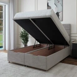 Plush Chenille End Of Bed Ottoman Base -Habitat Store 30962573 alt02