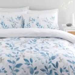 Abeny Leaves Cotton TENCEL™ Duvet Cover & Pillowcase Set -Habitat Store 30962707 alt01