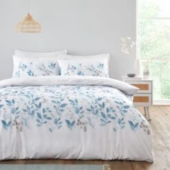 Abeny Leaves Cotton TENCEL™ Duvet Cover & Pillowcase Set -Habitat Store 30962732