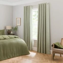 Frankie Herringbone Blackout Eyelet Curtains -Habitat Store 30962756 alt01