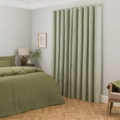 Frankie Herringbone Blackout Eyelet Curtains -Habitat Store 30962773 alt04