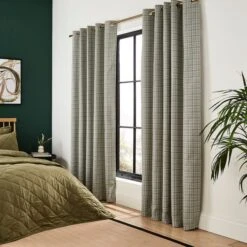 Beckett Basket Weave Blackout Eyelet Curtains -Habitat Store 30962862 alt01