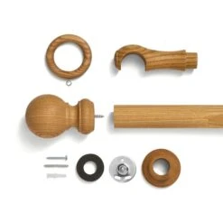 Tilton Wooden Curtain Pole With Rings -Habitat Store 30964075 alt02