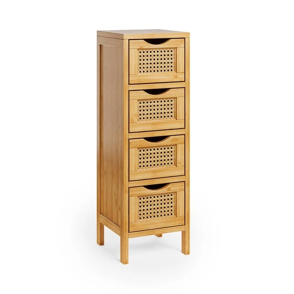 Avani 4 Drawer Storage Unit, Bamboo 5 Avani 4 Drawer Storage Unit, Bamboo - Image 3
