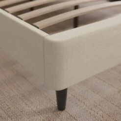 Mason Buttoned Woven Fabric Bed Frame -Habitat Store 30968568 alt02