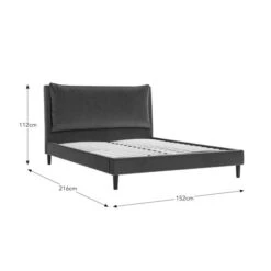 Skylar Velvet Pillow Back Bed Frame -Habitat Store 30968569 alt09