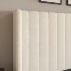 Alara Pleated Teddy Fabric Bed Frame -Habitat Store 30968593 alt04