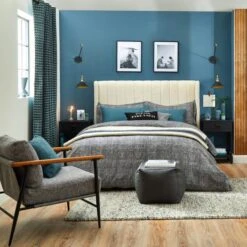 Alara Pleated Teddy Fabric Bed Frame -Habitat Store 30968593 alt05