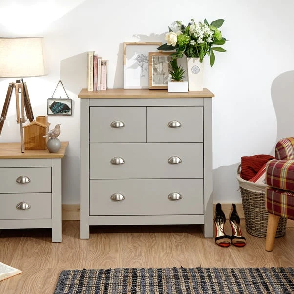 Return - Lancaster 4 Drawer Chest, Grey 3 Return - Lancaster 4 Drawer Chest, Grey