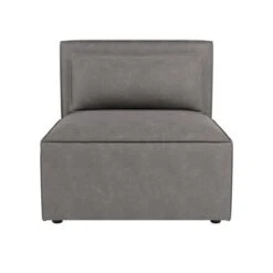 Modular Arne Grey Faux Leather 3 Seater Sofa -Habitat Store 60197698 alt02