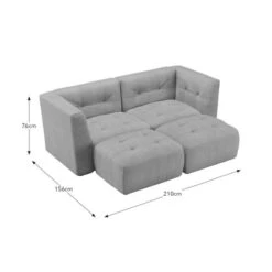 Modular Squish Clay Tonal Chenille Cinema Seat 21 Modular Squish Clay Tonal Chenille Cinema Seat -Habitat Store 60227157 alt09