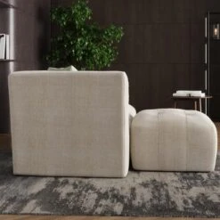 Modular Squish Natural Tonal Chenille Left Hand Facing Small Chaise Sofa -Habitat Store 60227161 alt01