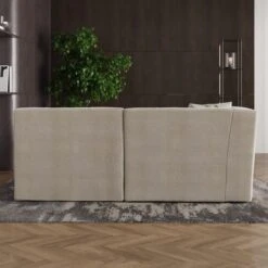 Modular Squish Natural Tonal Chenille Left Hand Facing Small Chaise Sofa -Habitat Store 60227161 alt02