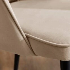 Effy 4 Seater Round Dining Table With 4 Lillia Mink Velvet Dining Chairs -Habitat Store 60246567 alt04