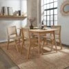 Karla 4-6 Seater Rectangular Extendable Dining Table With 4 Arielle Natural Oak Dining Chairs -Habitat Store 60246575