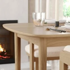 Karla 4-6 Seater Rectangular Extendable Dining Table With 4 Arielle Natural Oak Dining Chairs -Habitat Store 60246575 alt05