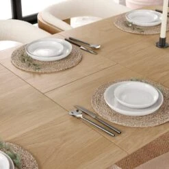 Karla 4-6 Seater Rectangular Extendable Dining Table With 4 Arielle Natural Oak Dining Chairs -Habitat Store 60246575 alt06
